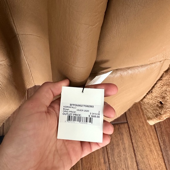 Sandro Paris fur / lamb skin coat (brand new) - Picture 3 of 6